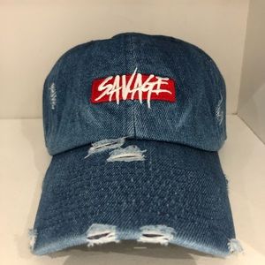 DENIM SAVAGE DAD HAT
